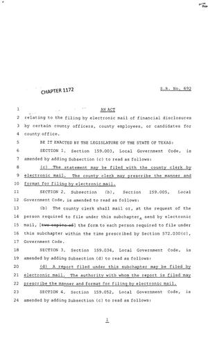 83rd Texas Legislature, Regular Session, Senate Bill 692, Chapter 1172