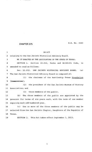 83rd Texas Legislature, Regular Session, House Bill 3163, Chapter 375