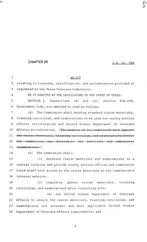 83rd Texas Legislature, Regular Session, Senate Bill 846, Chapter 29