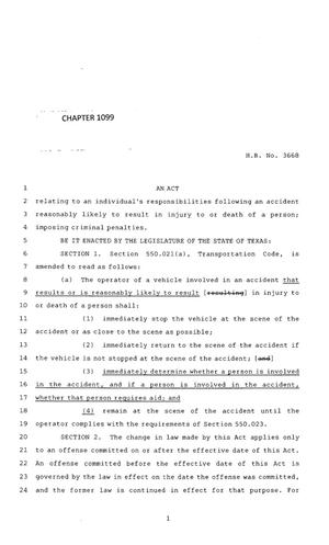 83rd Texas Legislature, Regular Session, House Bill 3668, Chapter 1099