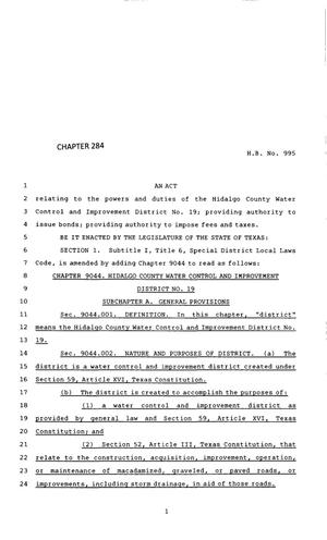 83rd Texas Legislature, Regular Session, House Bill 995, Chapter 284
