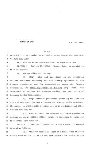 83rd Texas Legislature, Regular Session, House Bill 1664, Chapter 940