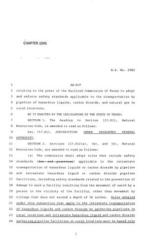 83rd Texas Legislature, Regular Session, House Bill 2982, Chapter 1045