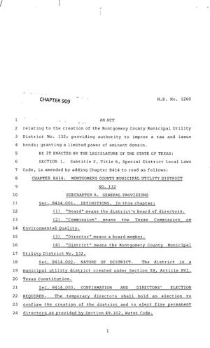 83rd Texas Legislature, Regular Session, House Bill 1260, Chapter 909