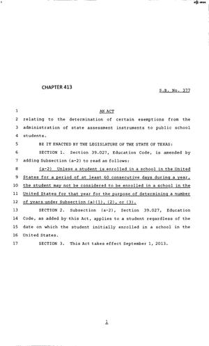 83rd Texas Legislature, Regular Session, Senate Bill 377, Chapter 413