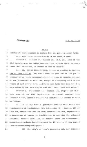 83rd Texas Legislature, Regular Session, Senate Bill 1133, Chapter 203