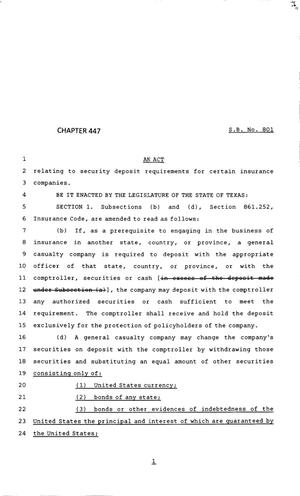83rd Texas Legislature, Regular Session, Senate Bill 801, Chapter 447