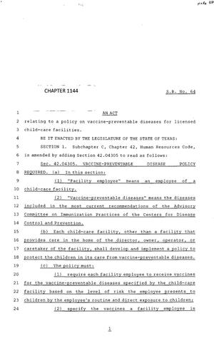 83rd Texas Legislature, Regular Session, Senate Bill 64, Chapter 1144
