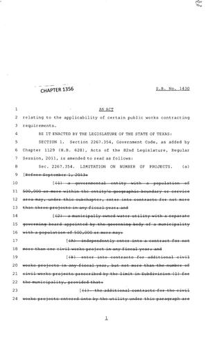 83rd Texas Legislature, Regular Session, Senate Bill 1430, Chapter 1356