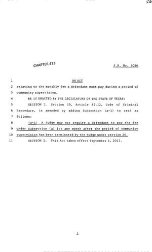 83rd Texas Legislature, Regular Session, Senate Bill 1096, Chapter 473