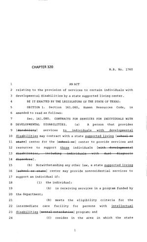 83rd Texas Legislature, Regular Session, House Bill 1760, Chapter 320