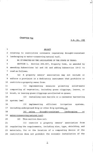 83rd Texas Legislature, Regular Session, Senate Bill 198, Chapter 736