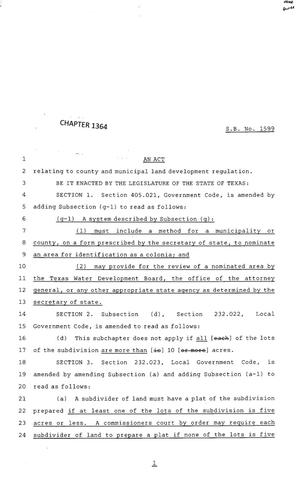 83rd Texas Legislature, Regular Session, Senate Bill 1599, Chapter 1364