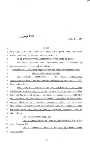 83rd Texas Legislature, Regular Session, Senate Bill 644, Chapter 1328