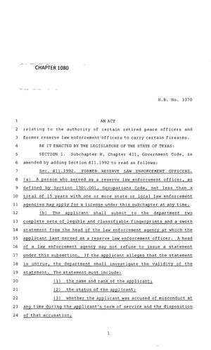83rd Texas Legislature, Regular Session, House Bill 3370, Chapter 1080