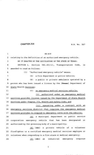 83rd Texas Legislature, Regular Session, House Bill 567, Chapter 254