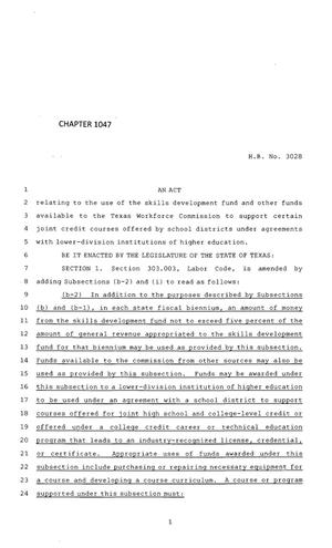 83rd Texas Legislature, Regular Session, House Bill 3028, Chapter 1047