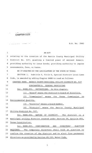 83rd Texas Legislature, Regular Session, House Bill 3943, Chapter 1123