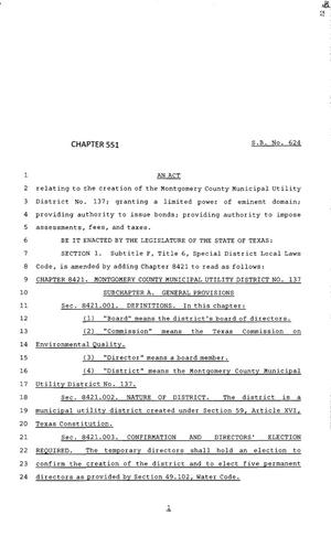 83rd Texas Legislature, Regular Session, Senate Bill 624, Chapter 551