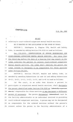 83rd Texas Legislature, Regular Session, Senate Bill 646, Chapter 1170