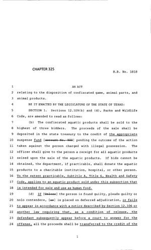 83rd Texas Legislature, Regular Session, House Bill 1818, Chapter 325