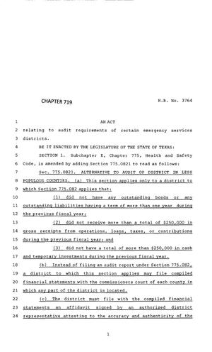 83rd Texas Legislature, Regular Session, House Bill 3764, Chapter 719