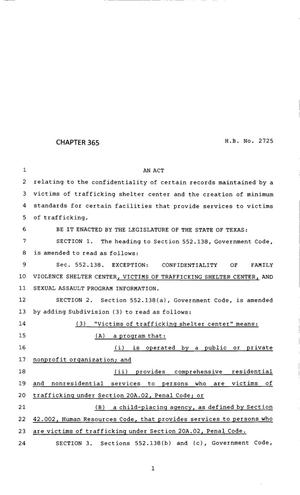 83rd Texas Legislature, Regular Session, House Bill 2725, Chapter 365