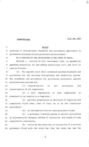 83rd Texas Legislature, Regular Session, Senate Bill 825, Chapter 450