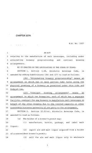 83rd Texas Legislature, Regular Session, House Bill 3307, Chapter 1074
