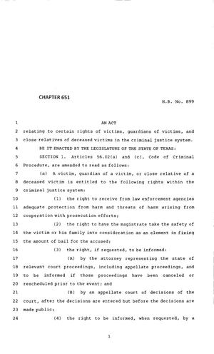 83rd Texas Legislature, Regular Session, House Bill 899, Chapter 651