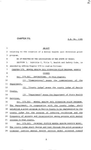 83rd Texas Legislature, Regular Session, Senate Bill 1185, Chapter 775