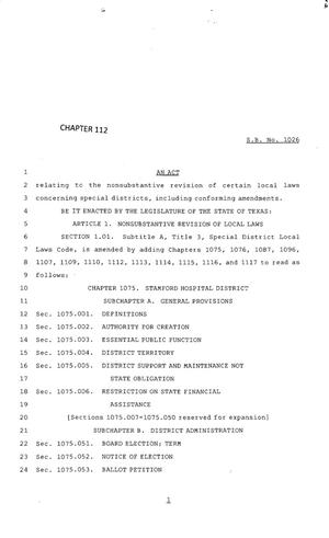 83rd Texas Legislature, Regular Session, Senate Bill 1026, Chapter 112