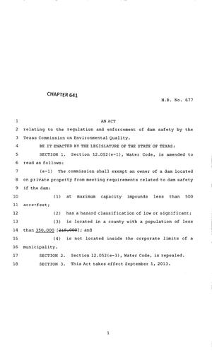 83rd Texas Legislature, Regular Session, House Bill 677, Chapter 641