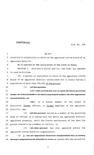 83rd Texas Legislature, Regular Session, House Bill 326, Chapter 632