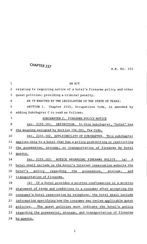 83rd Texas Legislature, Regular Session, House Bill 333, Chapter 237
