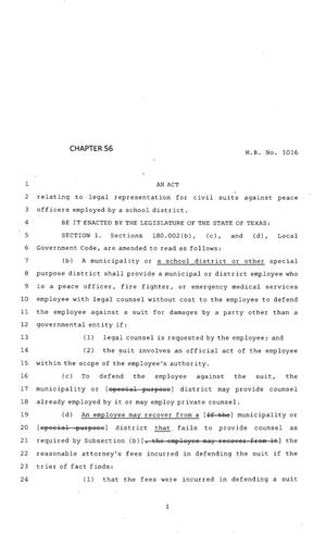83rd Texas Legislature, Regular Session, House Bill 1016, Chapter 56