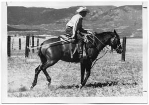 Primary view of object titled 'Monte Foreman on Horseback'.