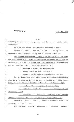 83rd Texas Legislature, Regular Session, Senate Bill 902, Chapter 105