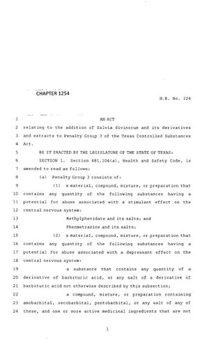 83rd Texas Legislature, Regular Session, House Bill 124, Chapter 1254