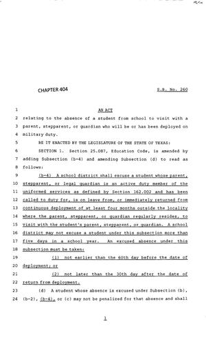 83rd Texas Legislature, Regular Session, Senate Bill 260, Chapter 404