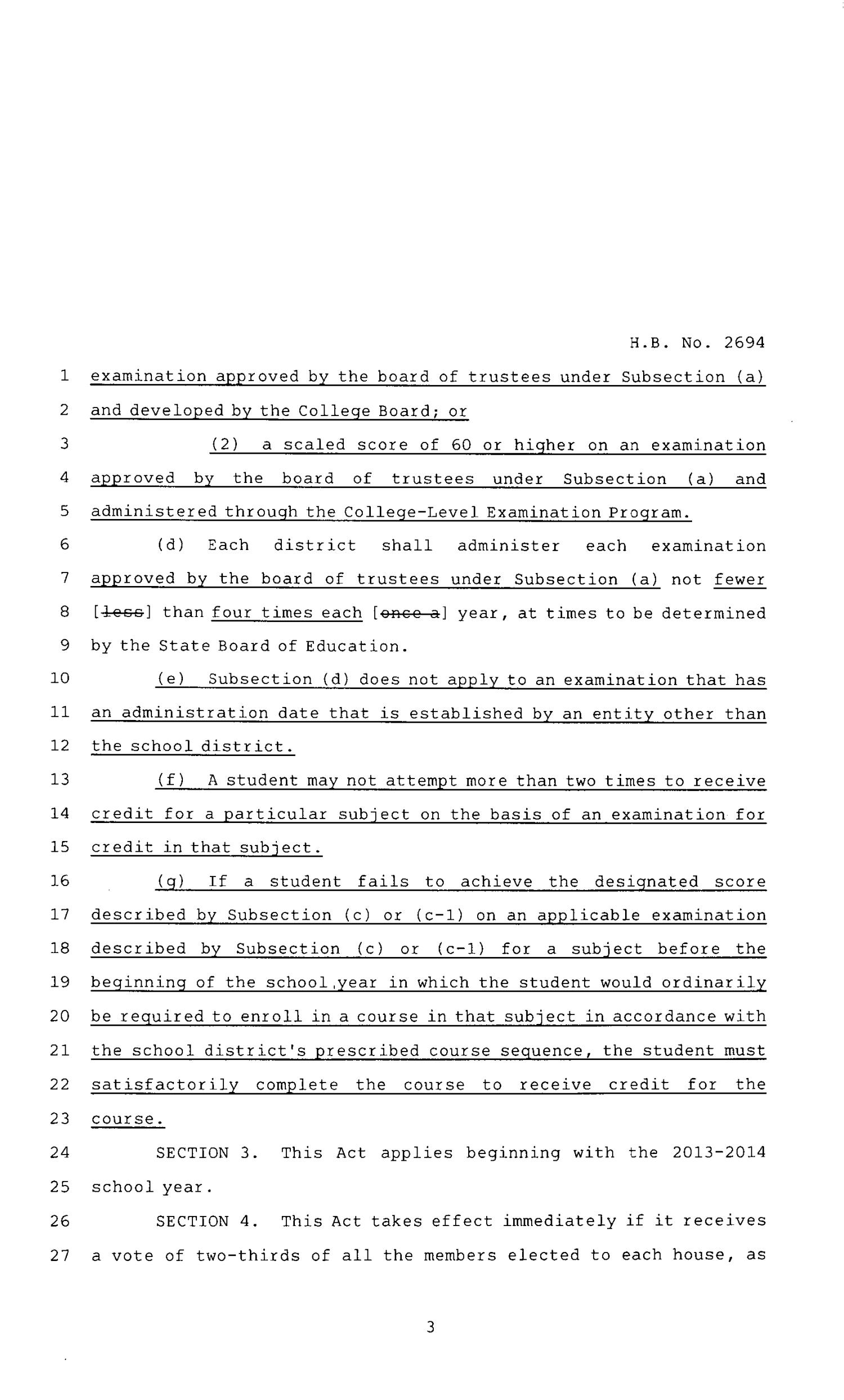 83rd Texas Legislature, Regular Session, House Bill 2694, Chapter 1029
                                                
                                                    [Sequence #]: 3 of 5
                                                