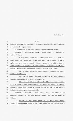 83rd Texas Legislature, Regular Session, House Bill 950, Chapter 0