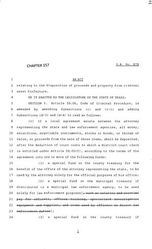 83rd Texas Legislature, Regular Session, Senate Bill 878, Chapter 157