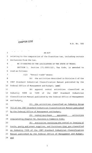 83rd Texas Legislature, Regular Session, House Bill 500, Chapter 1232