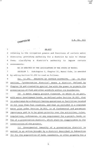 83rd Texas Legislature, Regular Session, Senate Bill 611, Chapter 90