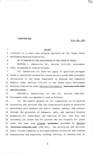 83rd Texas Legislature, Regular Session, Senate Bill 286, Chapter 405
