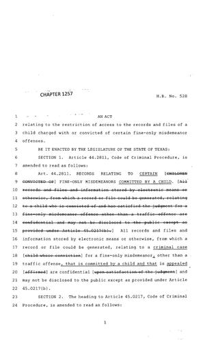83rd Texas Legislature, Regular Session, House Bill 528, Chapter 1257
