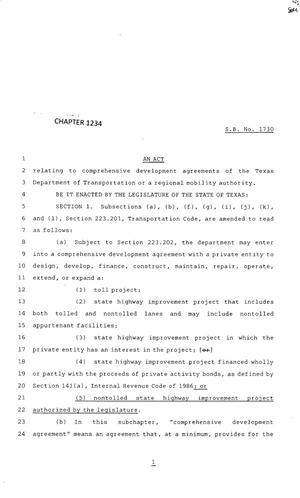 83rd Texas Legislature, Regular Session, Senate Bill 1730, Chapter 1234