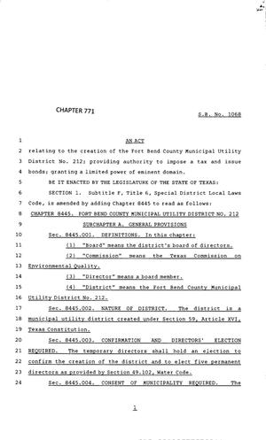 83rd Texas Legislature, Regular Session, Senate Bill 1068, Chapter 771