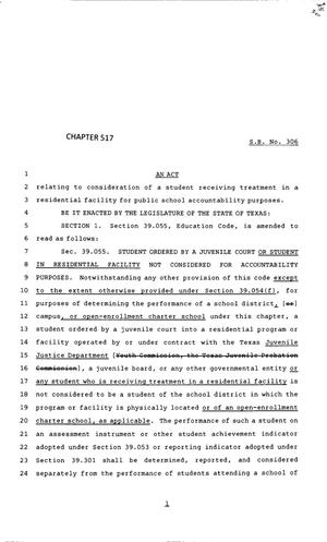 83rd Texas Legislature, Regular Session, Senate Bill 306, Chapter 517